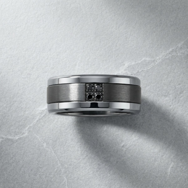 2-Tone Tantalum & Titanium Men's Band
