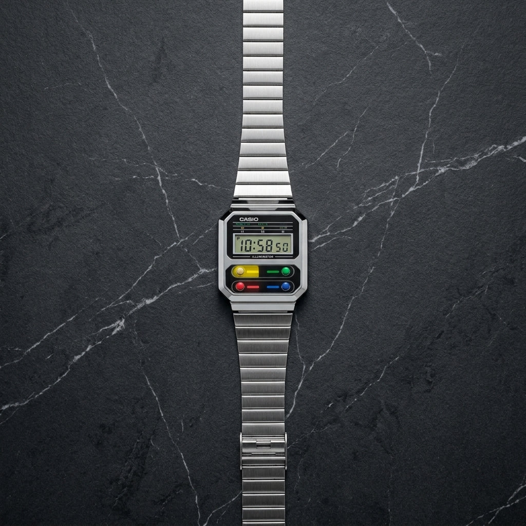 Casio A100WE-1A watch at Swift Quartz Jewellers, Winnipeg