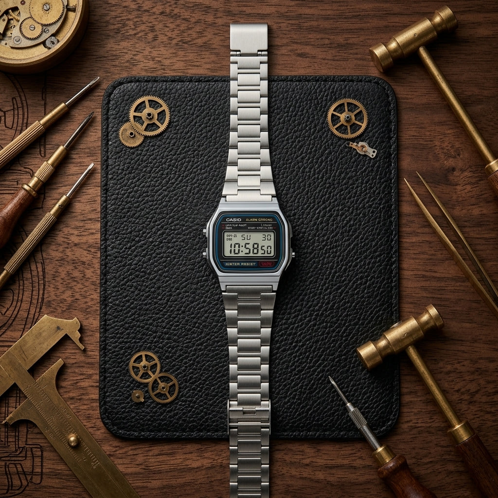 Casio A158W-1 watch at Swift Quartz Jewellers, Winnipeg