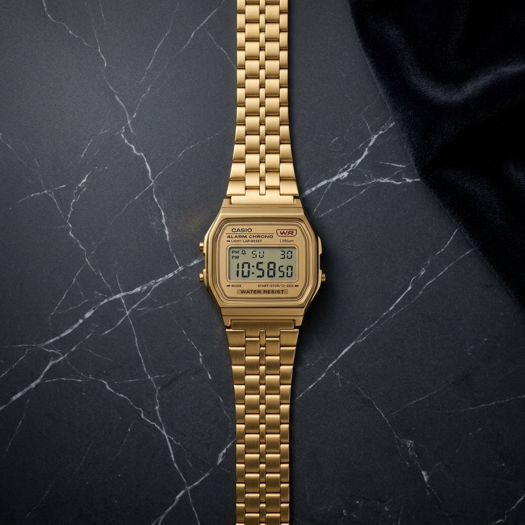 Casio A158WETG-9AVT watch at Swift Quartz Jewellers, Winnipeg