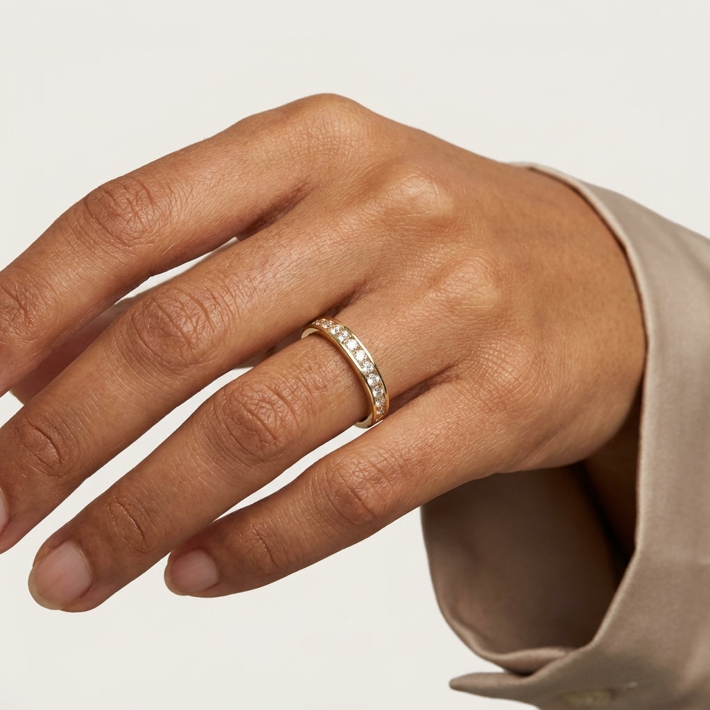 Channel-Set Diamond Wedding Band