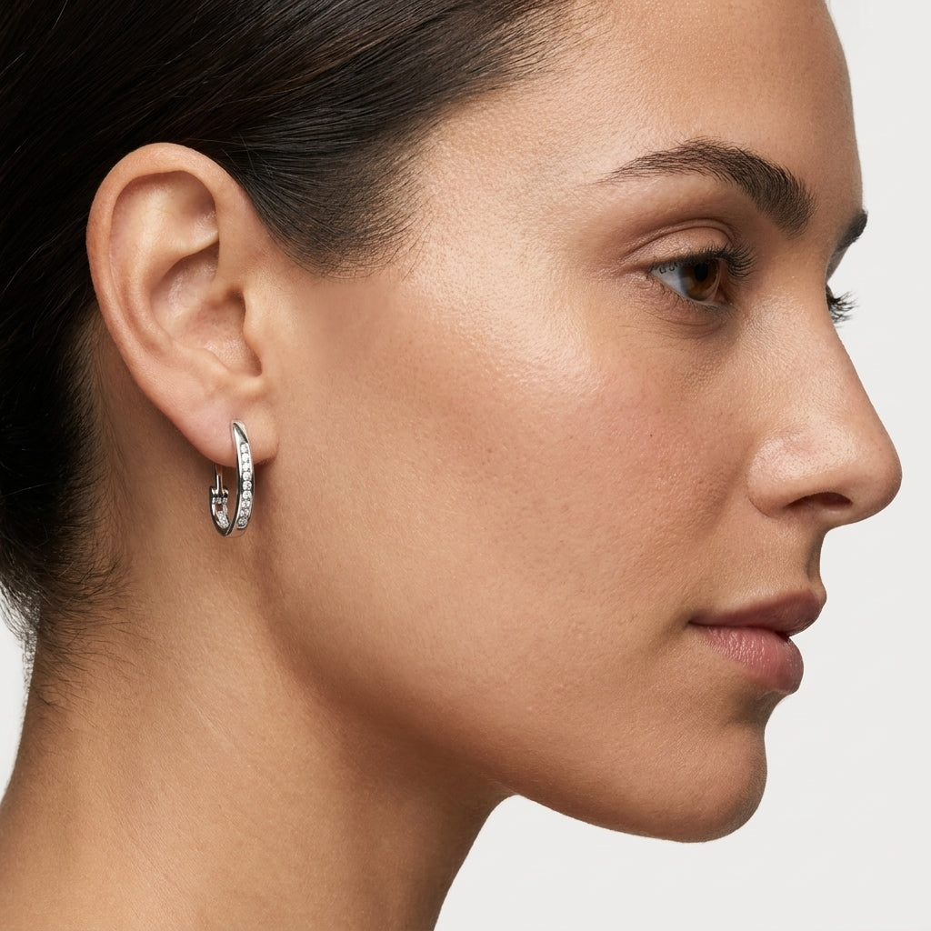 Classic Diamond Hoops - Yellow Gold