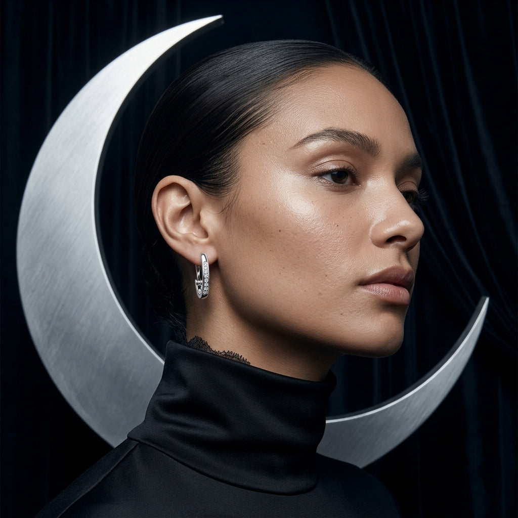 Classic Diamond Hoops - Yellow Gold