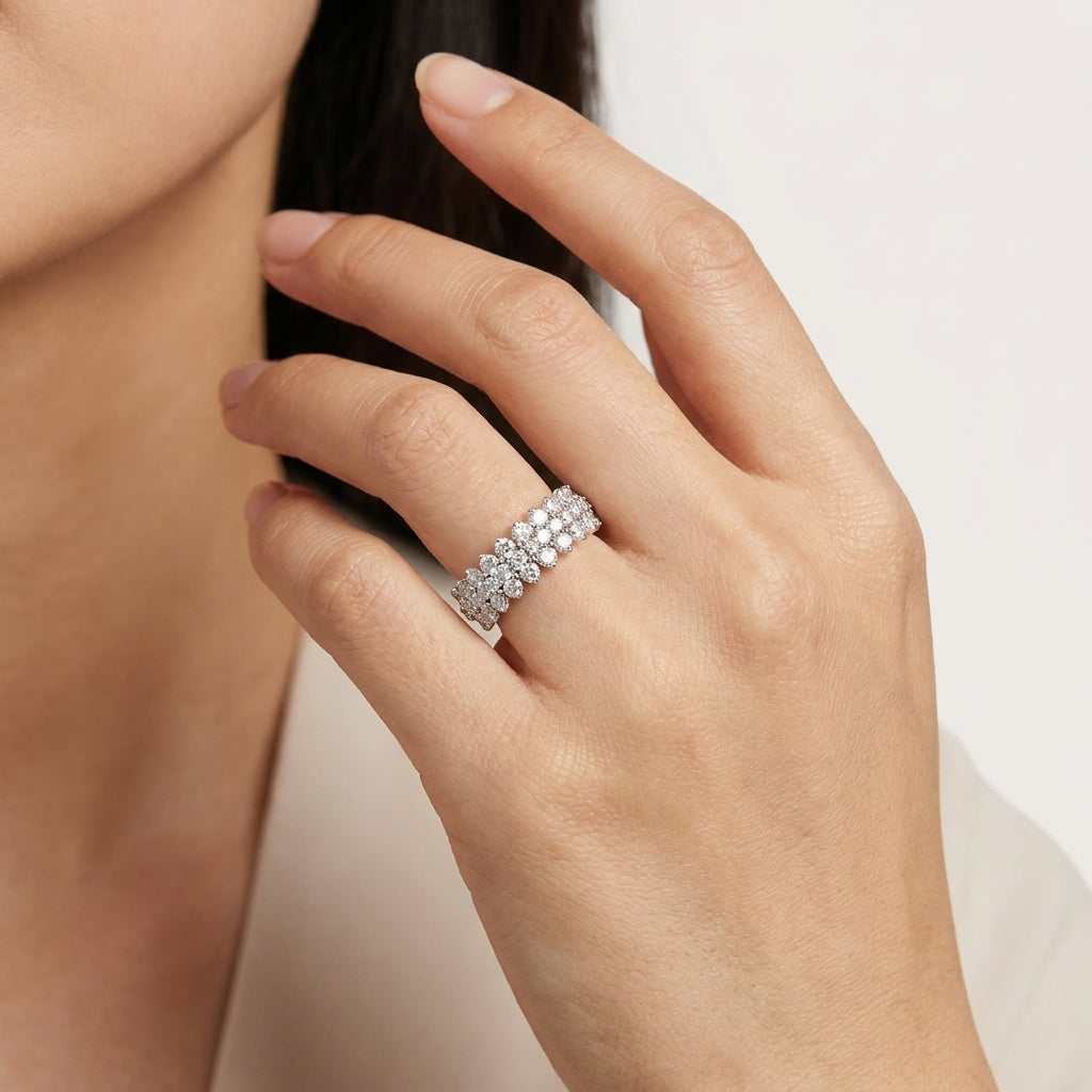 Diamond Cluster Cocktail Ring
