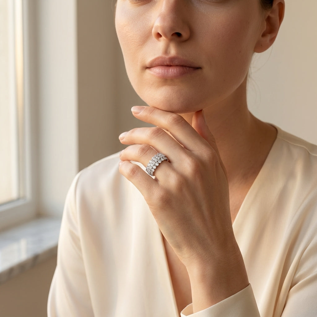 Diamond Cluster Cocktail Ring