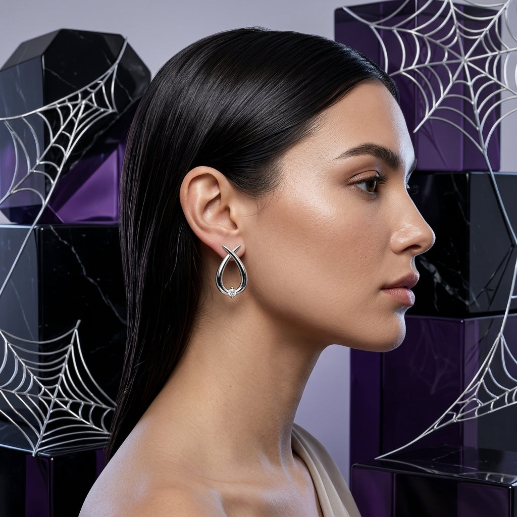 Crossover Diamond Earrings