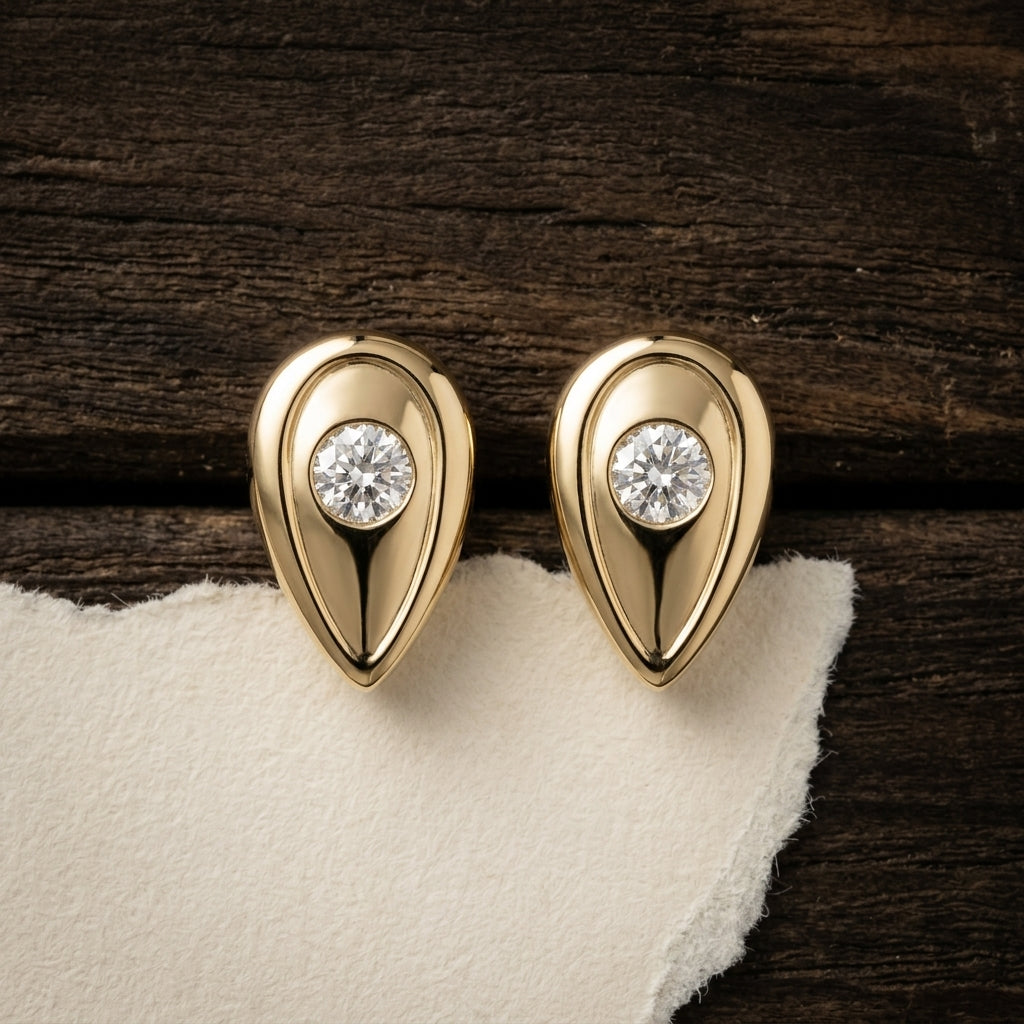 Droplet Diamond Earrings