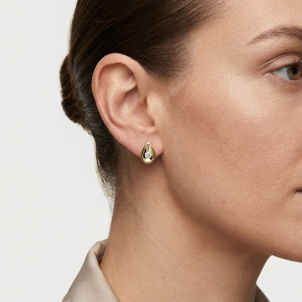Droplet Diamond Earrings