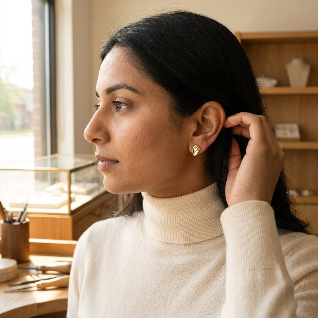 Droplet Diamond Earrings