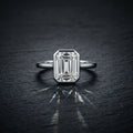 Emerald-Cut Bezel Solitaire Engagement Ring
