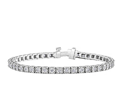 10kt White Gold Tennis Bracelet