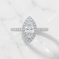 Marquise Diamond Halo Engagement Ring