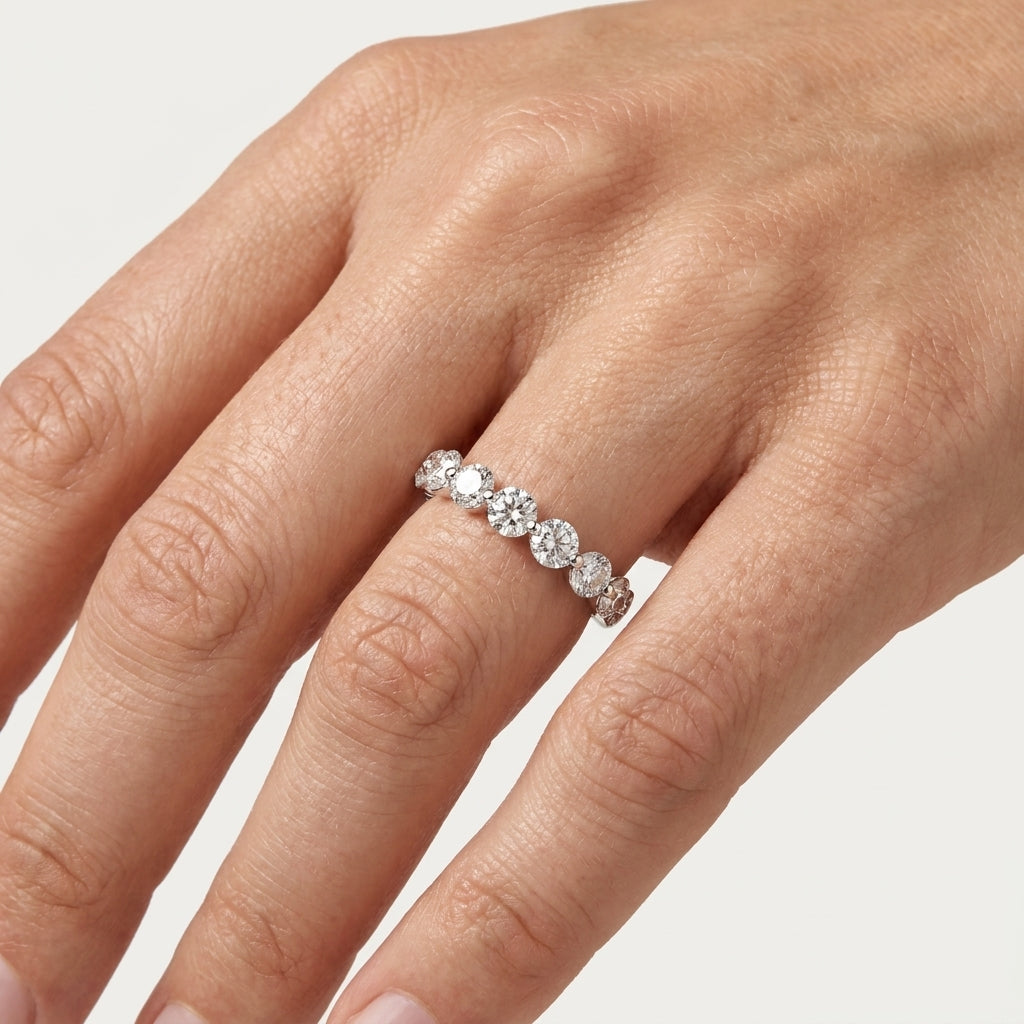 Marquise & Round Diamond Eternity Band