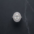 Oval Double Halo Diamond Engagement Ring