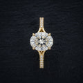 Oval East-West Diamond Engagement Ring