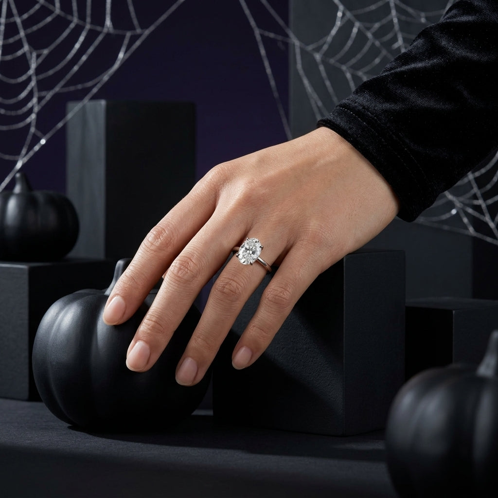 Oval Cut Diamond Solitaire Engagement Ring