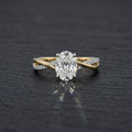 Oval Diamond Twist Engagement Ring