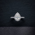 Pear Cut Diamond Halo Engagement Ring