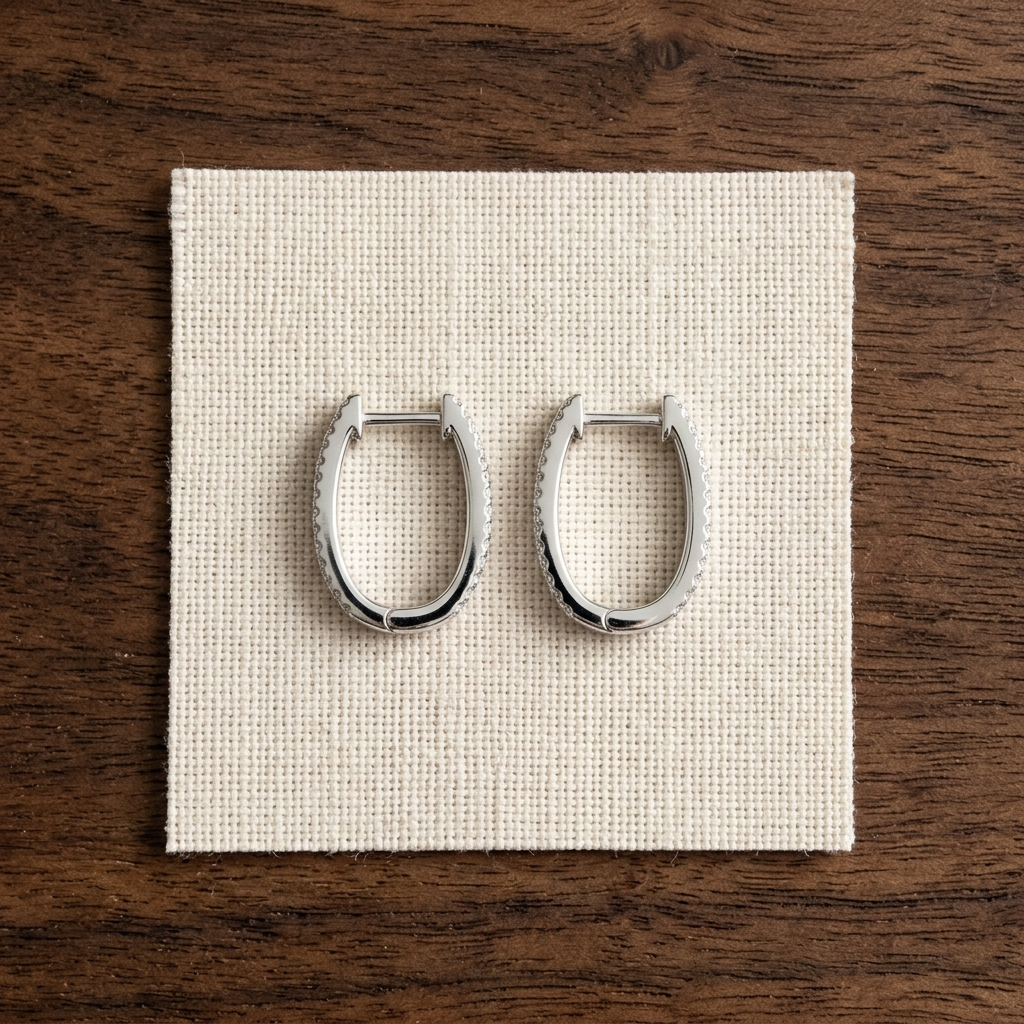 White Gold Earrings
