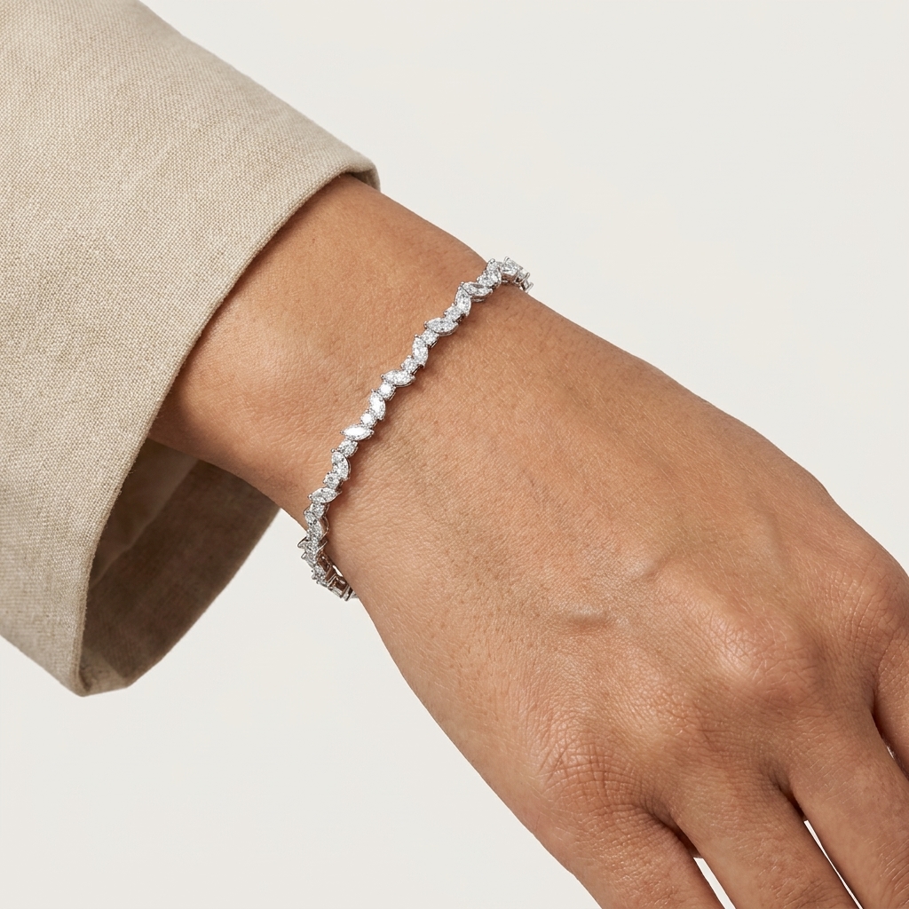 Marquise and Round Tennis Bracelet