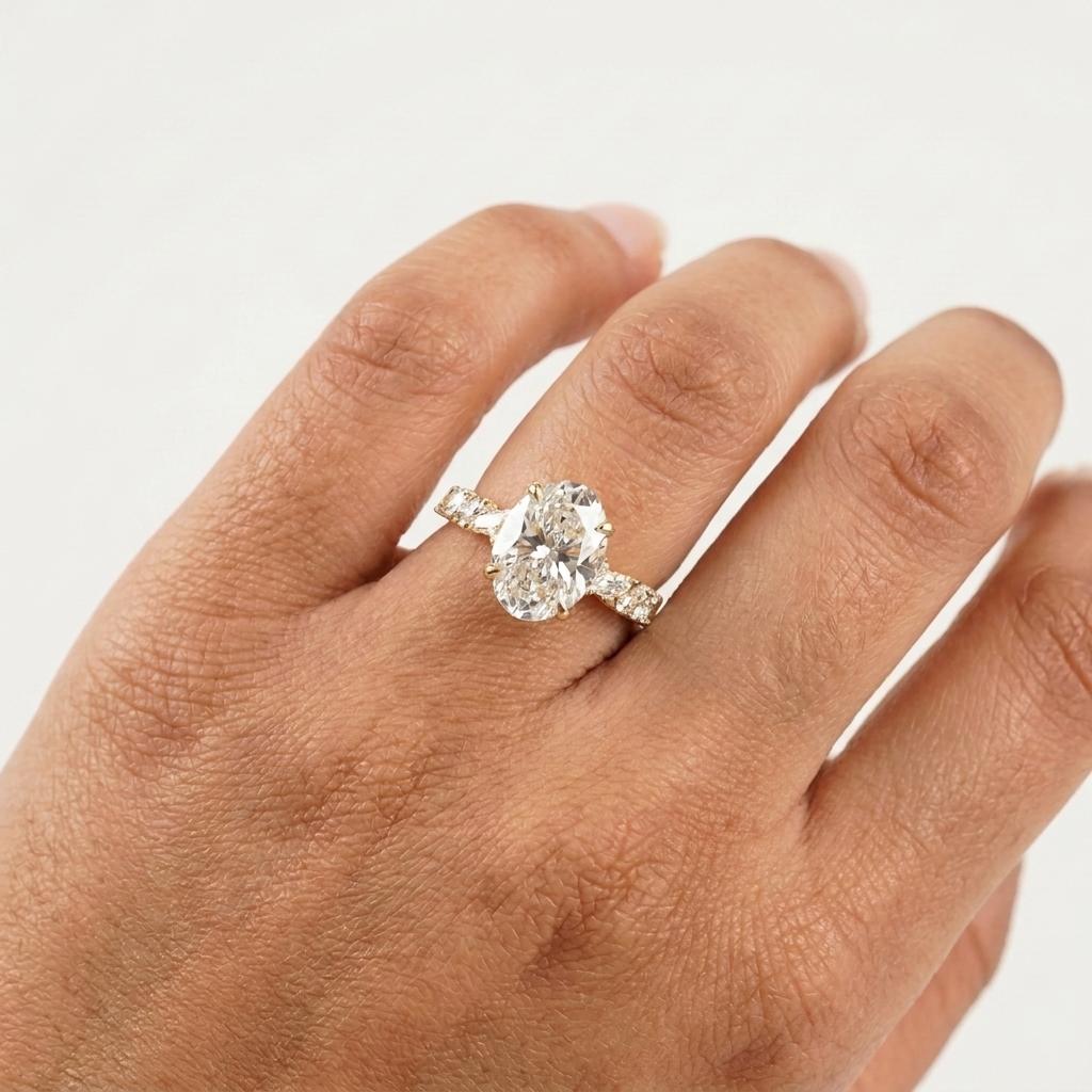 Oval Lab Diamond Ring