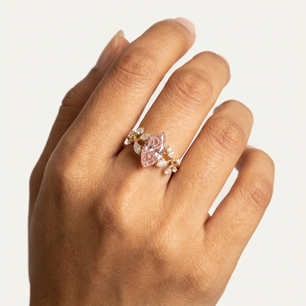 Pink Marquise Ring