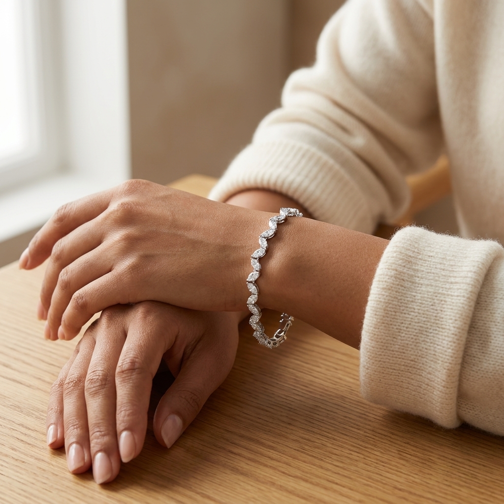Marquise and Round Tennis Bracelet