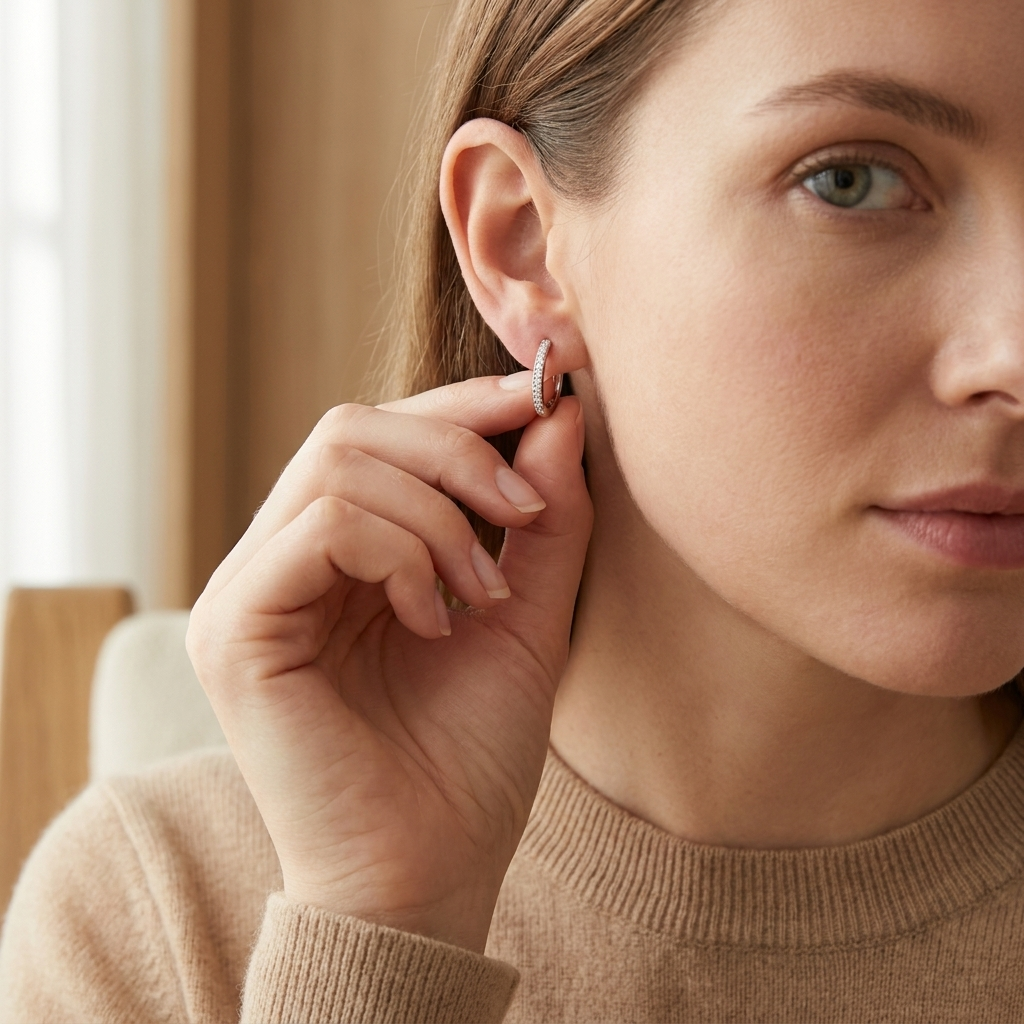 White Gold Earrings