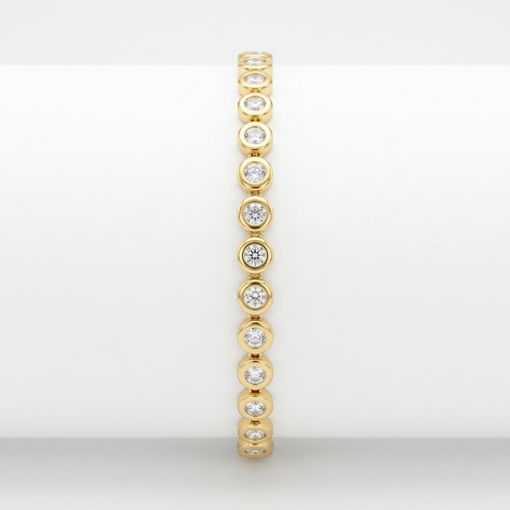 Bezel Set Tennis Bracelet