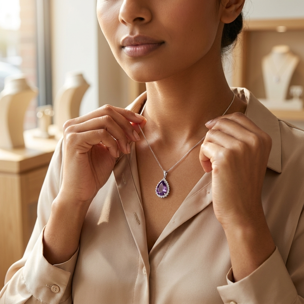 Colored Gemstone Amethyst