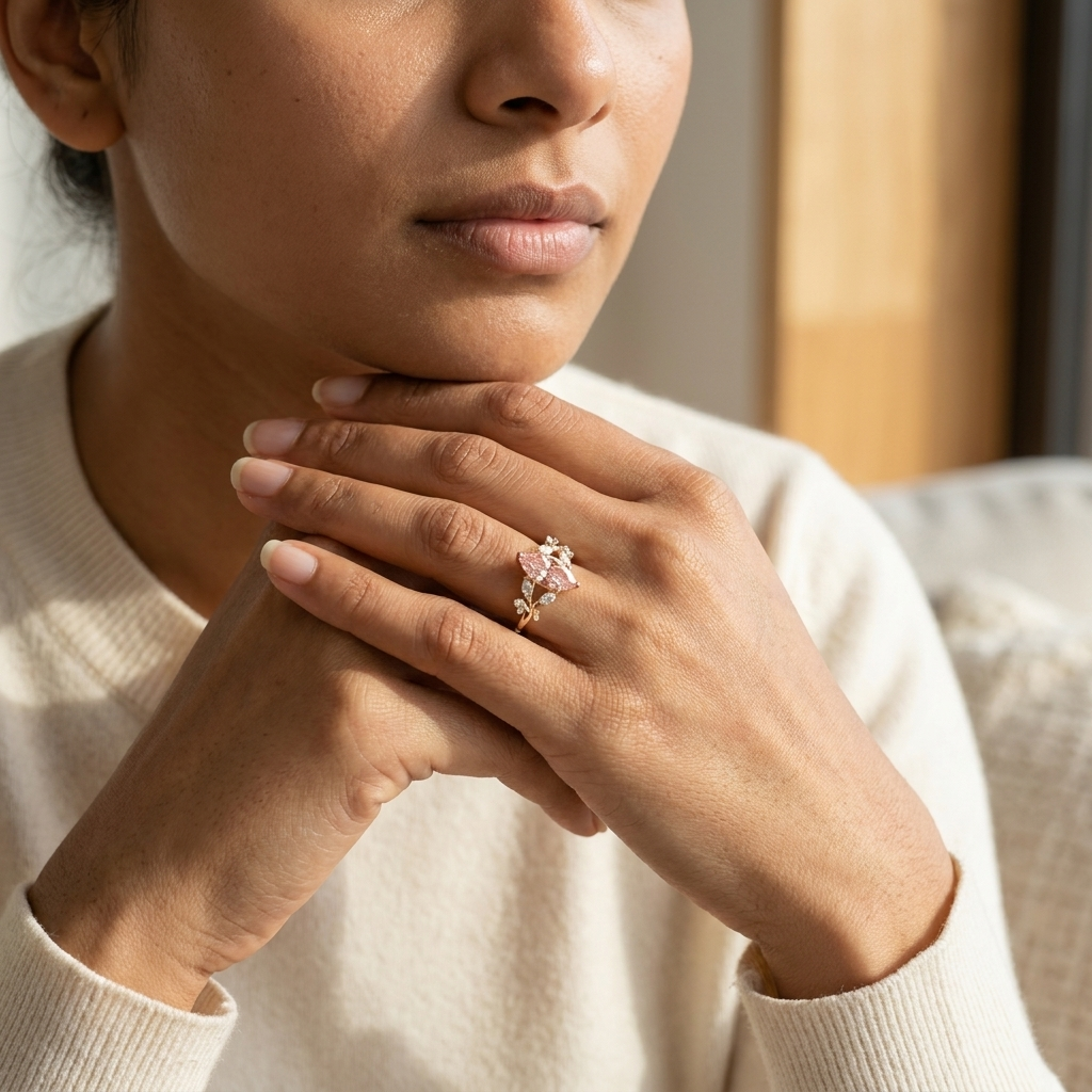 Pink Marquise Ring