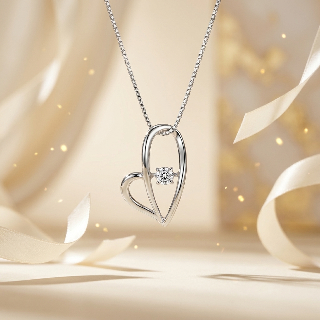 Heart Dancing Diamond Necklace