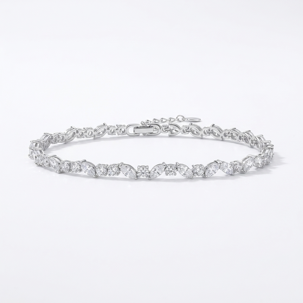 Marquise and Round Tennis Bracelet
