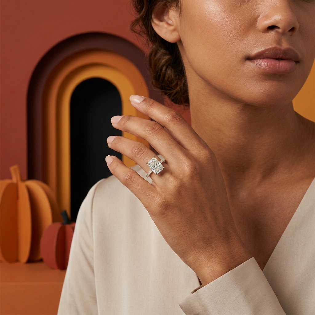 Radiant Cut Lab Diamond Ring