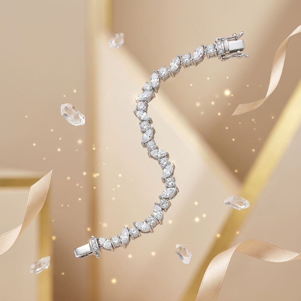 Marquise and Round Tennis Bracelet