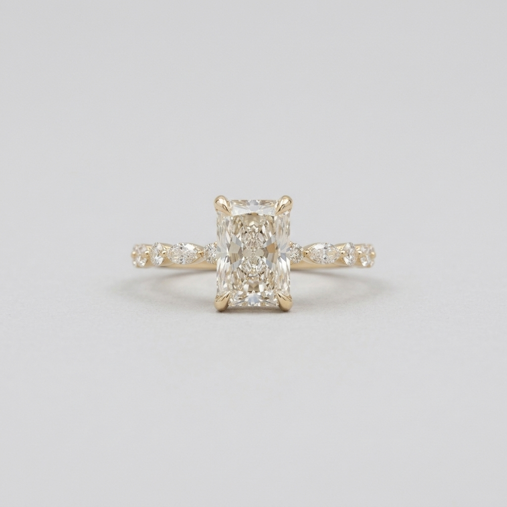 Radiant Cut Lab Diamond Ring