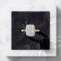 Radiant Cut Diamond Halo Engagement Ring