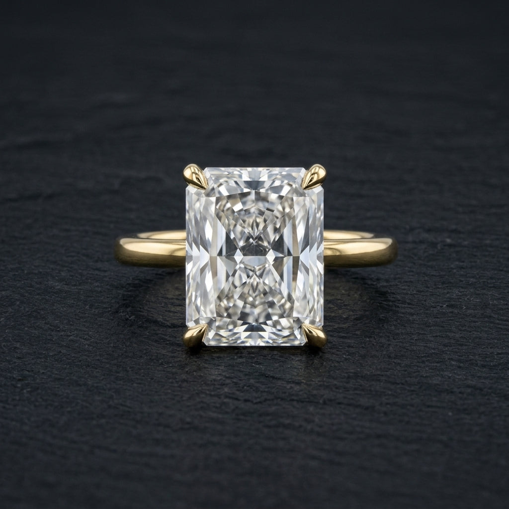 Radiant Cut Diamond Solitaire Engagement Ring