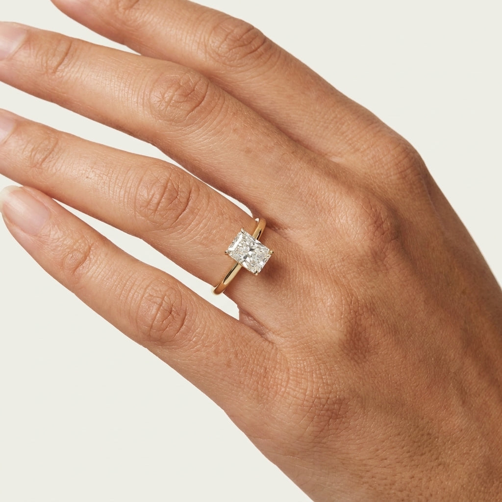 Radiant Cut Diamond Solitaire Engagement Ring
