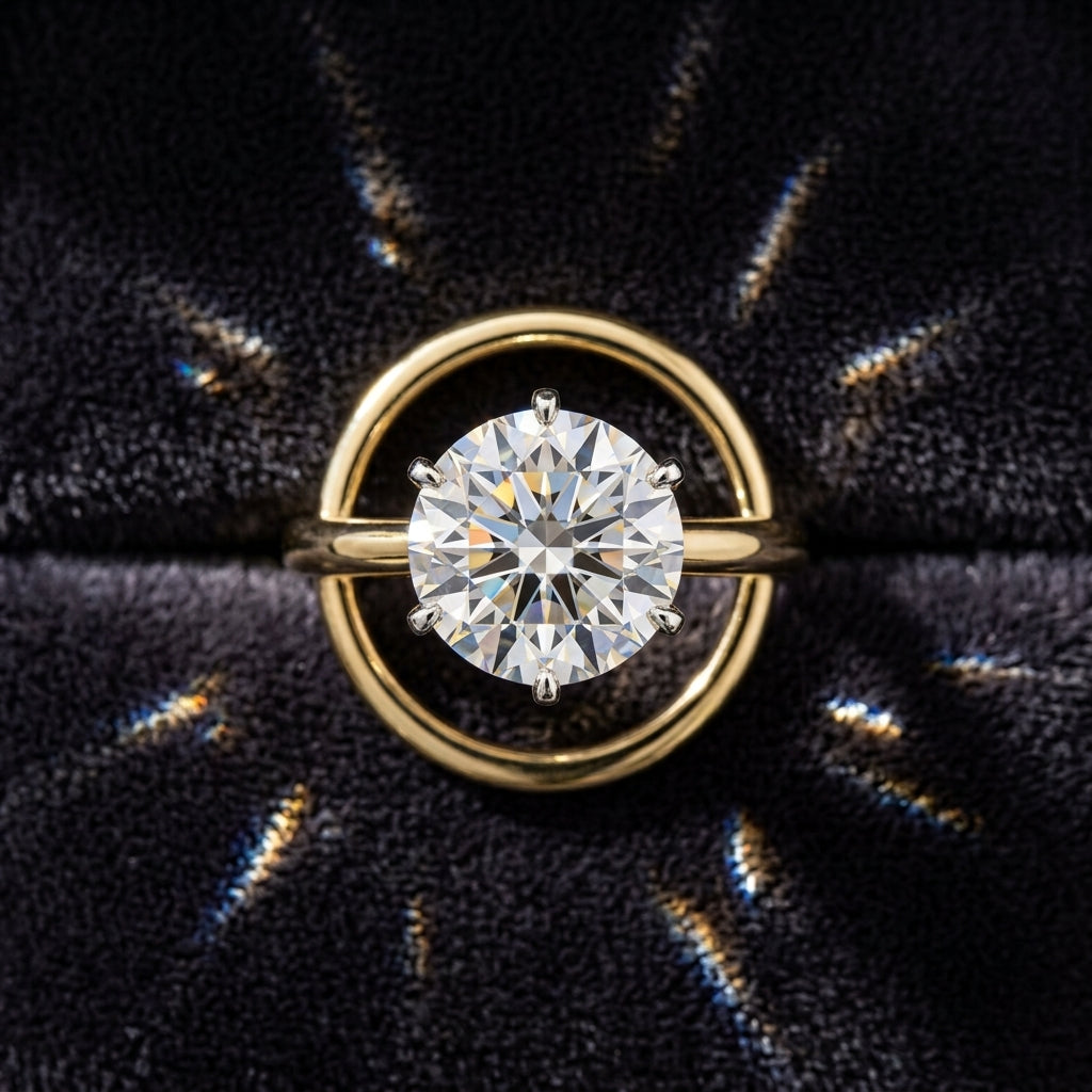 Round Cut Diamond Solitaire Engagement Ring