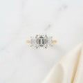 Three-Stone Emerald Cut Diamond Engagement Ring