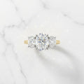 Three-Stone Oval Diamond Engagement Ring